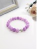 Purple Chalcedony Blessing Bead Bracelets with Gift Box. 